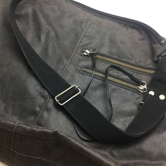 Art-Berg Do Gray Suede Zip Top Adjustable Shoulder Messenger Bag - Picture 8 of 11